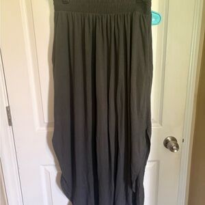 Zenana Outfitters Gray A-Line Maxi Skirt